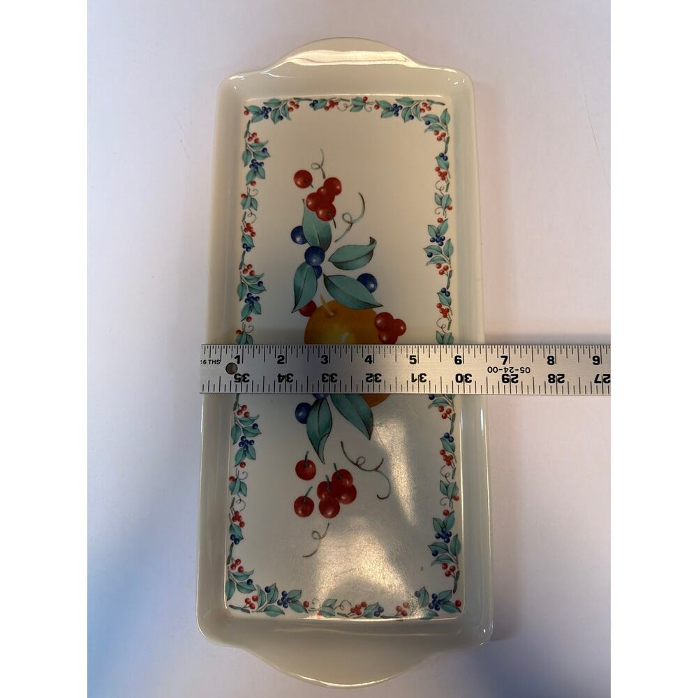 VTG Eurita Reston Lloyd Corelle Abundance Melamine Rectangle Serving Tray 14.75" - Picture 7 of 7